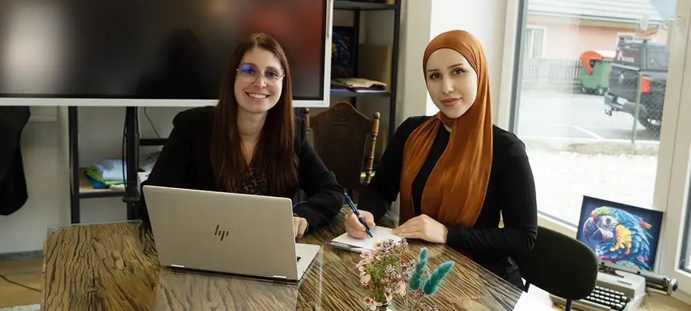 Anja Brandl und Elisa